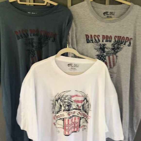 NWT Bass pro shop lot set of 3 T-shirts land of the free an American tradition l - Picture 1 of 6